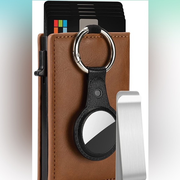 🆕 Mens AirTag Wallet with Money Clip, with Gift Box - Picture 2 of 7